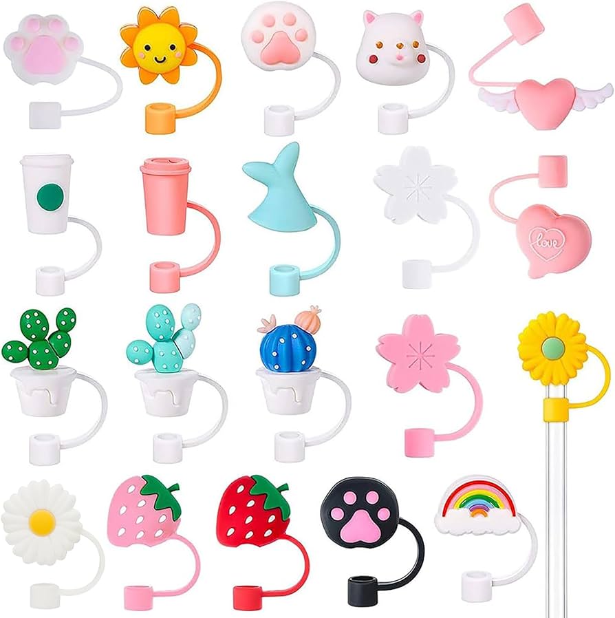 3D Straw Toppers - Stanley | Stylist | Silicone - Kidspark